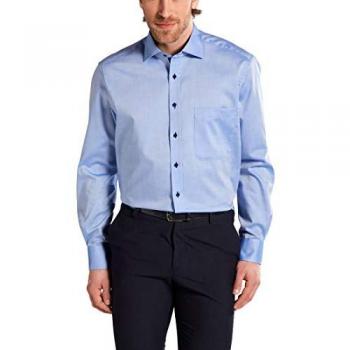 Eterna Langarmhemd Comfort Fit blau