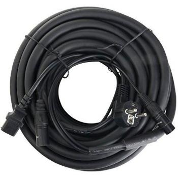 Câble Pronomic EUIECX-15 Schuko à IEC, XLR/XLR 15m