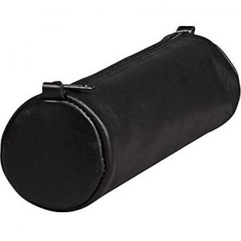 AGE BAG, TROUSSE RECTANGULAIRE NOIRE EN CUIR D'AGNEAU, TRAVEL ACCESSOIRES