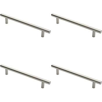Stainless Metal Loop Door Pull – 4 Units, 400 × 19 mm, 300 mm Fixed Centers