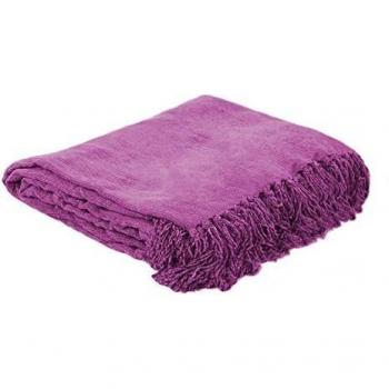 Plaid rose en polyester 125 x 150 cm