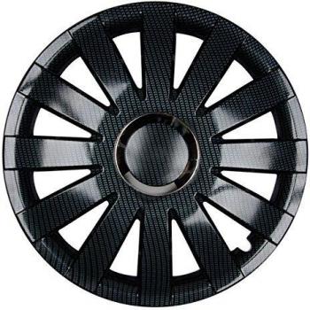 Radkappen 'Onyx' 4er Set, Carbon Look (14 Zoll)