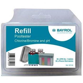 Bayrol 287125 Pool‑Tester: Pastiche pH + Cloro – Confezione di Riserva 2×30