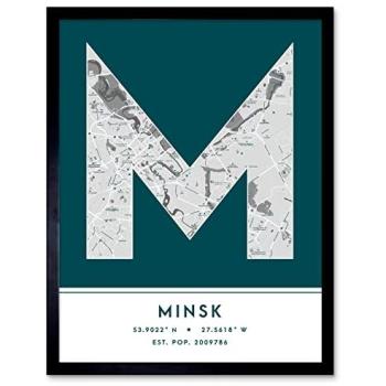 Belarus Minsk City Letter Wall Decor