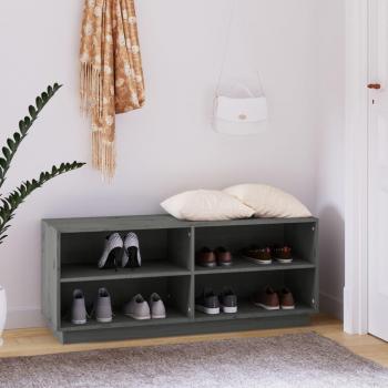 Sturdy Grey Pine Shoe Organizer 110x34x45 cm