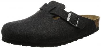 Birkenstock Classic Boston Clogs, Wollfilz, Grau, 39 EU