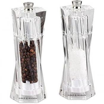 Cole and Mason Aldeburgh Clear Salt & Pepper Mill Gift Set