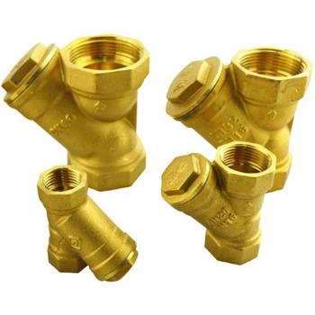 BSP Female Inline Y Mesh Strainer Brass Filter Valve 1-1/2