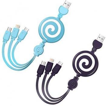 LAMA FlexiPower 2x 1 m USB‑Kabel (Typ‑C + Micro‑USB) – Für iPhone X bis Huawei P30 Pro