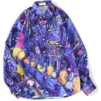 Camisa Callejera Dark Icon con Cuello Abatido