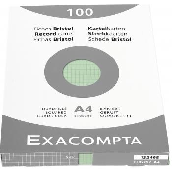 Estuche Exacompta de 100 fichas Exacompta cartulina bristol