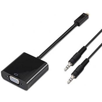 Conversor micro hdmi a vga + audio m/h de marca GENERICA