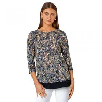 Roman Women's Chiffon Hem Top