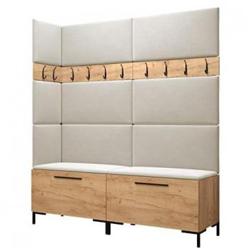 Conjunto de Recibidor Craft Roble, 196x168x46cm, Tivsoa 104