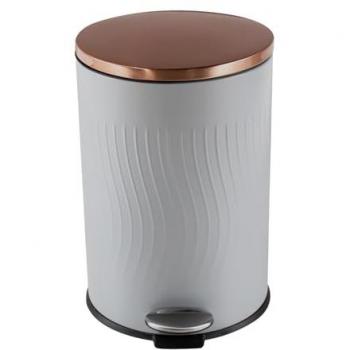 HTI‑Living Treteimer Jannik 20 Liter Grau Kupfer, Abfalleimer
