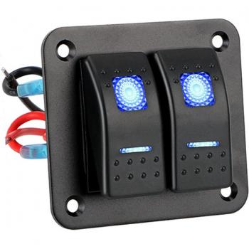 Multifunktionales Schalterpanel 12V/24V für Lkw und Marine mit 6 Schaltern und USB-Ladeanschlüssen