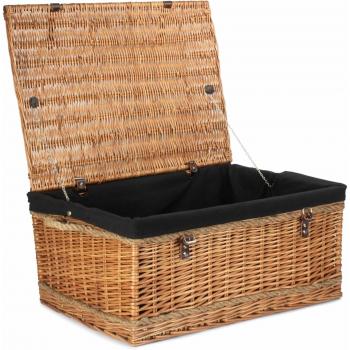 72cm Rope Handled Wicker Trunk