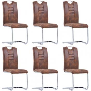 Prolenta Premium Sillas Voladizas para Comedor 6 Piezas
