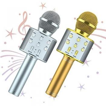 Wowstar Wireless Microphone, Karaoke Bluetooth Microphone for Kids Adults, Portable Toy Karaoke Mic Speaker Machine, Home KTV Player Support Android & iOS Devices for Party Singing