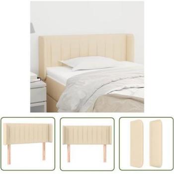 JINLEFU Elegantes Kopfteil Creme 93x16x78/88 cm