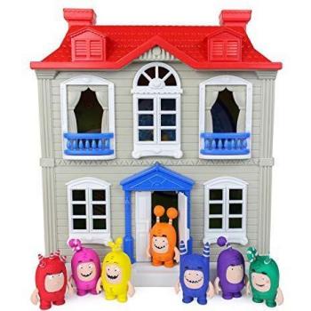 Casa Play Oddbods Rossa: Spazi Interni ed Esterni con 7 Statua Originali – Per Bambini