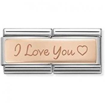 Gioiello Nomination I Love You Acciaio e Oro Rosa