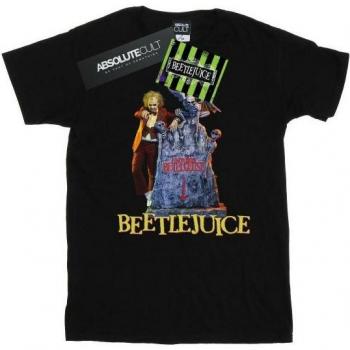 Beetlejuice Damen T-Shirt Hier liegt es Baumwolle Boyfriend-Style schwarz L