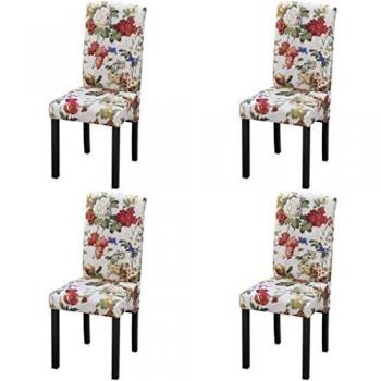 Colorful Fabric Kitchen Chairs – Set of 4