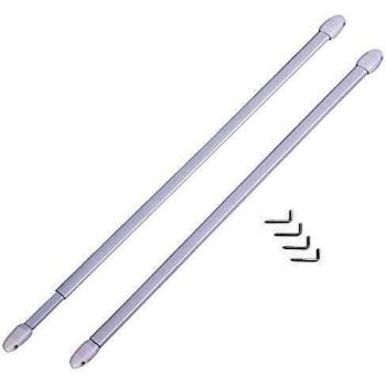 Tringles extensibles blanches 30-50 cm, qualité supérieure, lot de 2