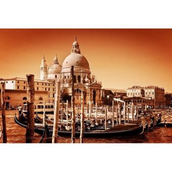 Papiermoon Fototapete: Retro Venedig – 5 m × 2,8 m, Vlies‑Material, bunt