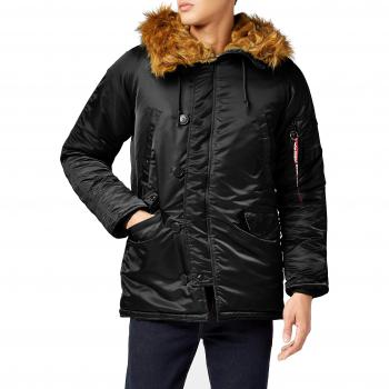 Alpha Industries N3B VF 59 Parka mit Kapuze und abnehmbarem Kunstfellkragen