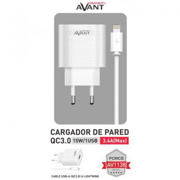 Cargador de corriente USB y Lightning Avant Connect