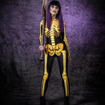 Halloween Svelte – Combinaison Femme Squelette