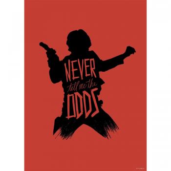 Poster Silhouette Han Solo avec Citations 50x70cm