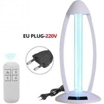 3-Block Timer UV Sterilizer Lamp 38W Ozone Quartz Germicidal Light EU Plug