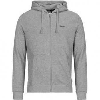 Sudadera Pepe Jeans New Joe para hombre con cierre de cremallera, capucha ajustable, color gris, algodón sostenible