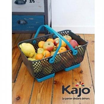 Panier Kajo 15L Gris/Turquoise