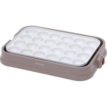 Takoyaki Pannenmachine Iris Ohyama 24‑openingen, afneembaar, eenvoudig te schoonmaken, Takopa Party keramisch, grijze variant PTY-C24-H