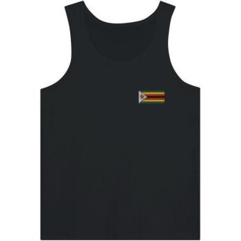 Männer‑/Frauen‑Trikot „Zimbabwe Flagge“ – Schwarzes, eng geschnittenes Baumwollshirt
