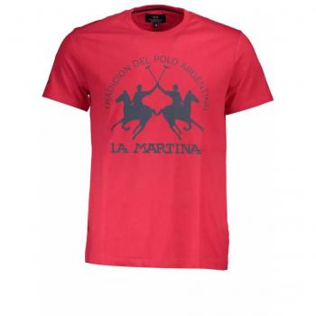 Red Graphic Print Round Neck Tee – La Martina, M