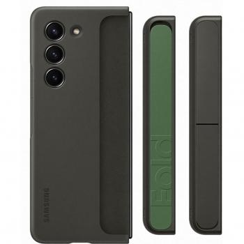 Coque Samsung avec support graphite et sangle verte pour Galaxy Z Fold5
