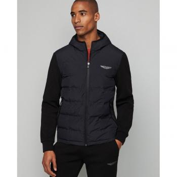 Sudadera negra de hombre Hackett con cremallera