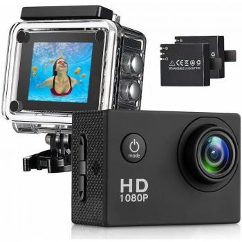 Action Camera Busuo 170 30 m, Lente Grande Angolo, Schermo 2″ Full HD