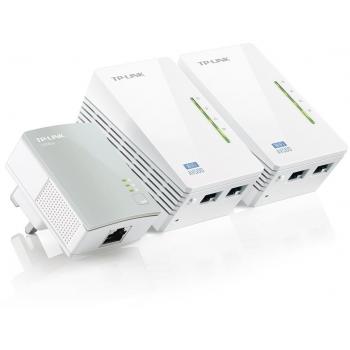 TP-Link TL-WPA4220T KIT 2-Port Powerline Adapter N300 Mbps+AV600 Mbps|3 Pack