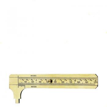 Mini Pied à Coulisse Vernier Cuivre Pur Règle Double Échelle Portable 60‑120 mm