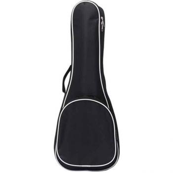 Sac à dos rembourré pour ukulélé en tissu Oxford, 21/23/26 pouces, noir
