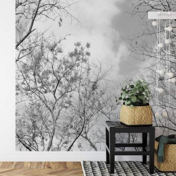 Décor Murale Arbre Gris & Blanc