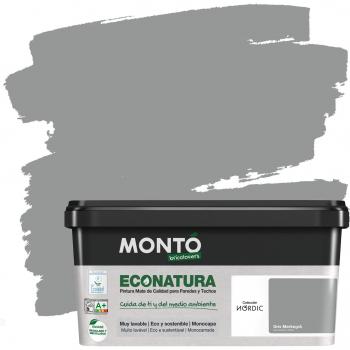 Pintura Econatura Montó Morkegra Gris Mate 4L – Solución de Interiores
