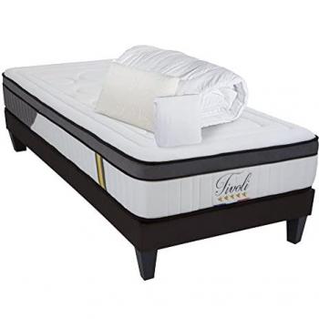 Pack Prêt à dormir Tivoli (90x190 cm) – Matelas mémoire de forme + sommier + accessoires