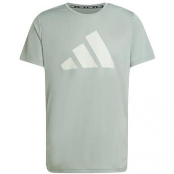 Adidas Tech Tee Run It for Men in Silver Green (S)